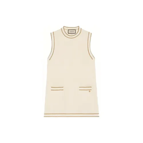 GUCCI Sleeveless Dresses Women's Ivory