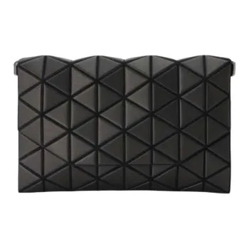 ISSEY MIYAKE TONNEAU MATTE Artificial Leather Handheld Crossbody Bag, Shoulder Bag Women's Black