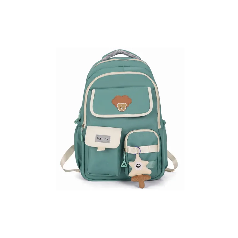 Single Warehouse Nylon Backpack Unisex Ecru/Black/Pink/Violet/Green-22