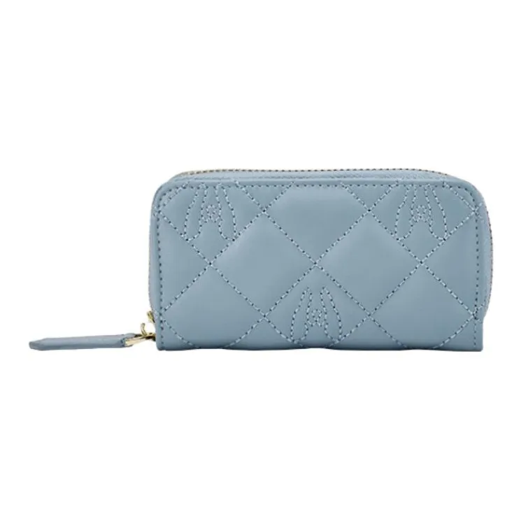 Hush Puppies Cow Split Leather Key Pouch Regular Women's Blue-0