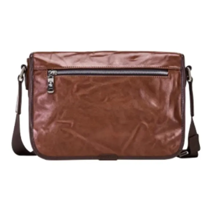 Hush Puppies Cow Leather Crossbody Bag Shoulder Bag Medium Size Men's Coffee-3