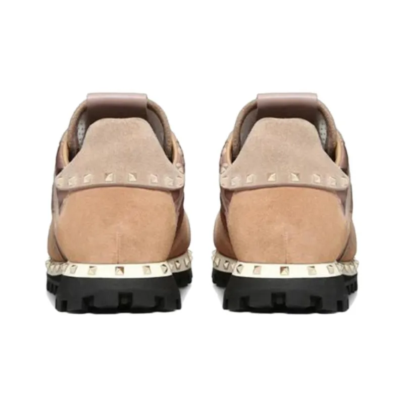 Valentino Wear Resistant Low Top Casual Shoes Women's Brown-3