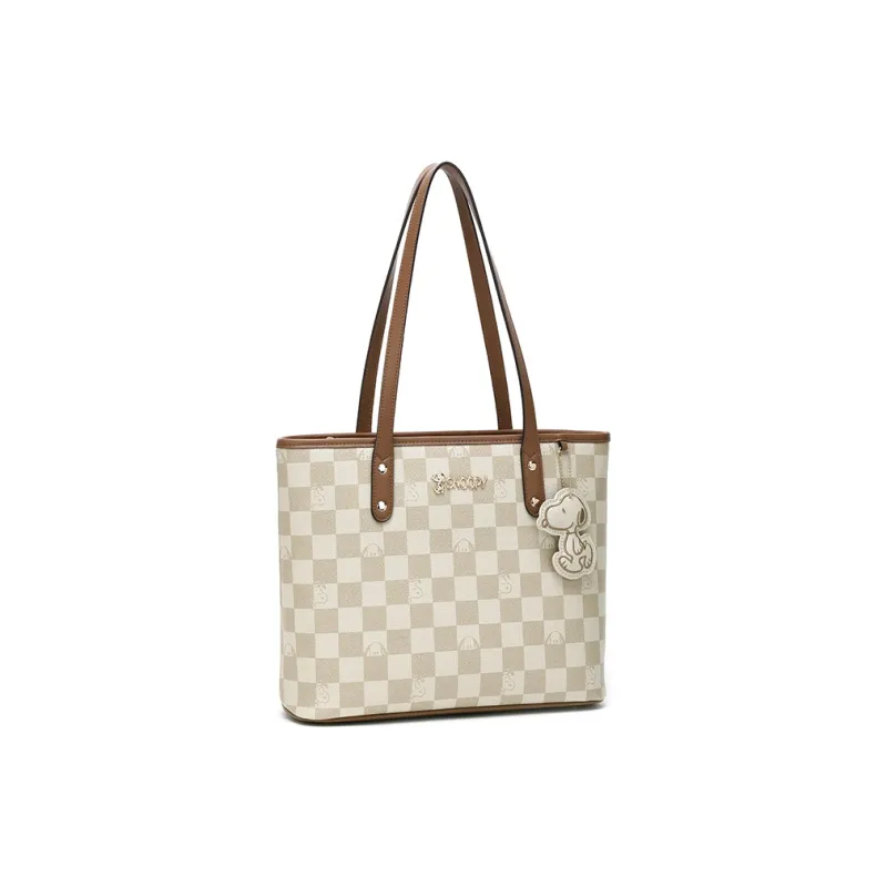 SNOOPY PU Shoulder Bag Women's Brown-1