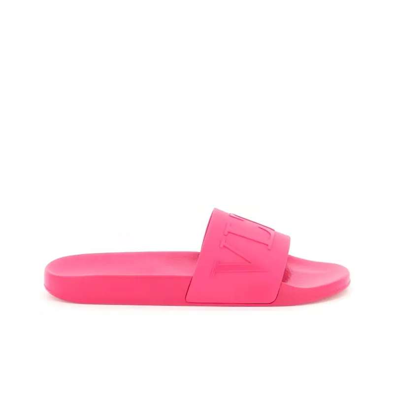 Valentino Rubber Sole Slip Resistant Slide Slippers Women's Pink-1