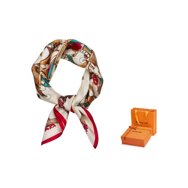 MITHAOL KUSC 100% Mulberry Silk Scarves Women's-1