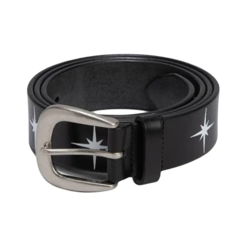 On Logo Identification Cow Leather Belts Men's Black Width 3.5CM-0