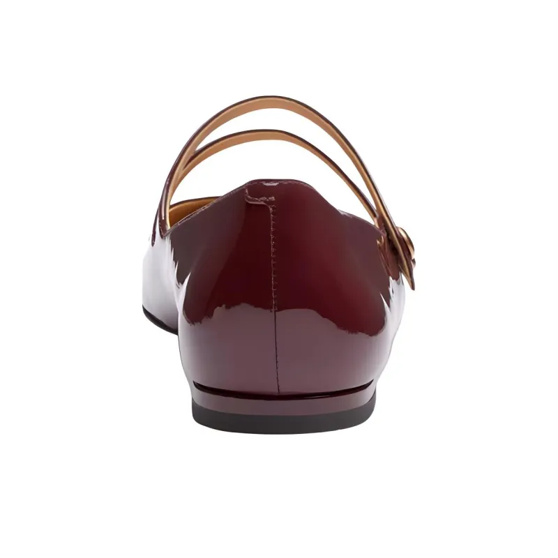 COACH Winley Flat Mary Jane Shoes Women's Burgundy-4