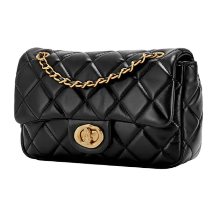 Hush Puppies Synthetic Leather Crossbody Bag Shoulder Bag Medium Size Women's Black-1