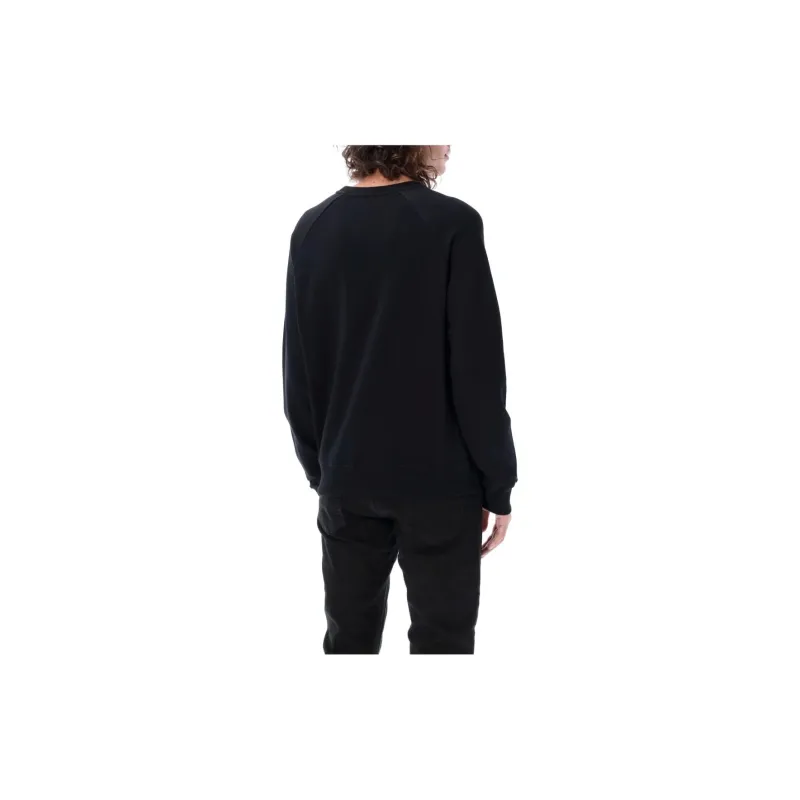 BALMAIN Flocked Logo Crewneck Sweatshirt-1