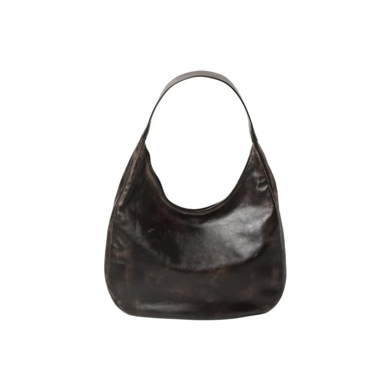 MIU MIU Nappa Leather Handbag, Shoulder Bag Women's Coffee-2