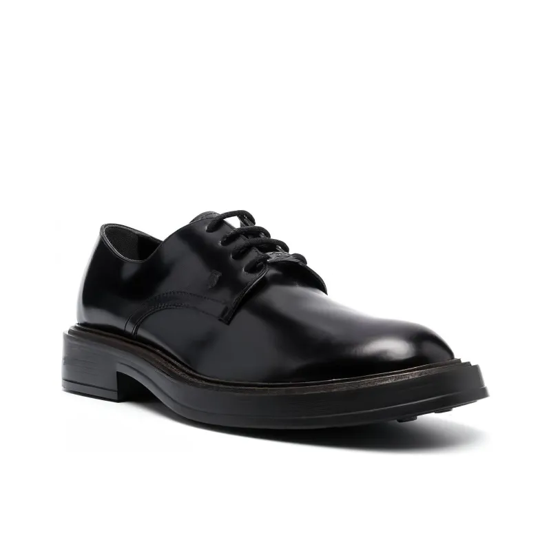 TOD'S Almond Toe Lace Up Oxford Shoes-1