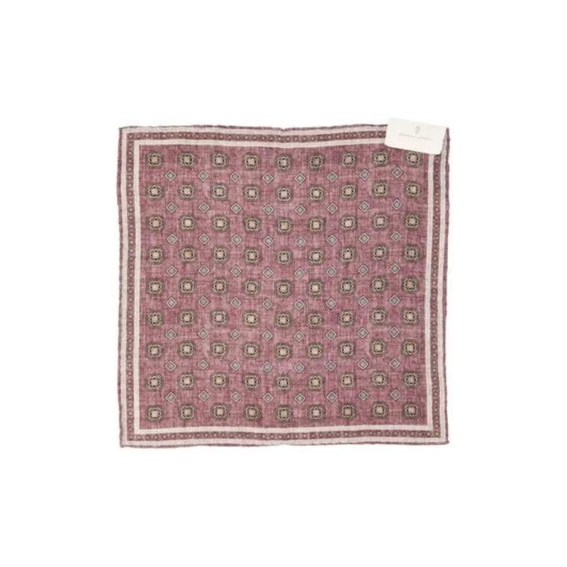Brunello Cucinelli Logo Patch Graphic Printed Pocket Square-0