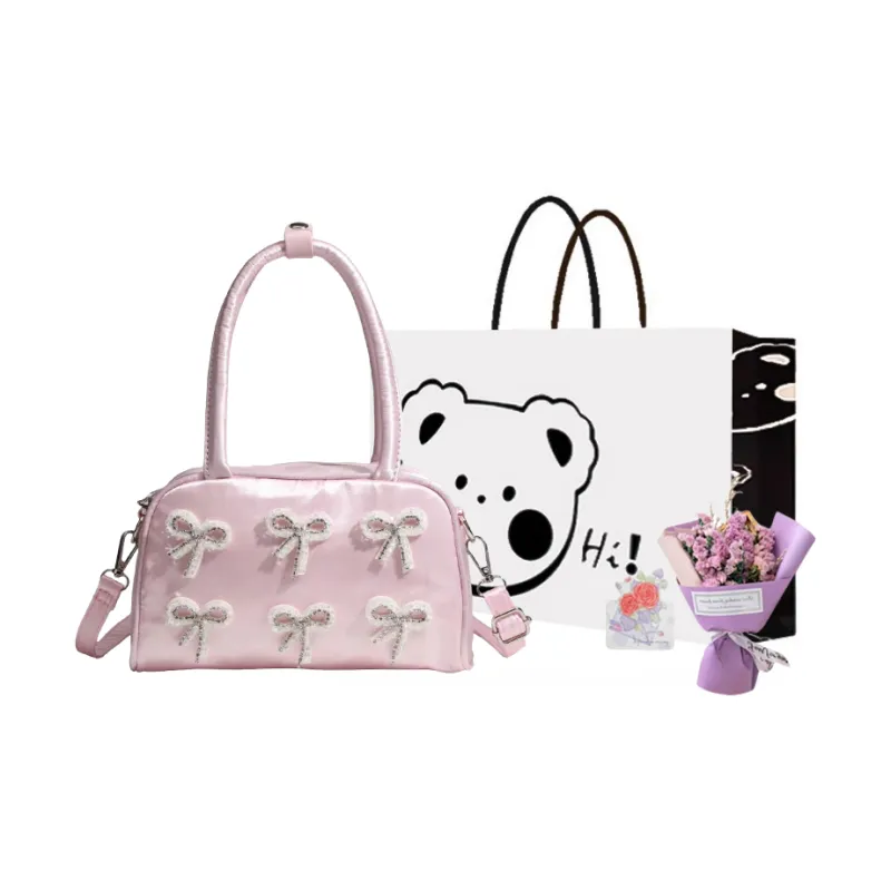 NX DOUGHNUT Polyester Handbag Shoulder Bag Regular Women's Pink-4
