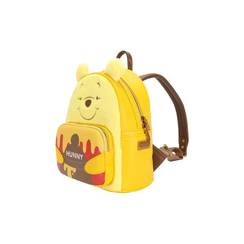 Disney Donald Duck Collection Winnie The Pooh, Collection Synthetic Leather Backpack Unisex Yellow/White Blue-7