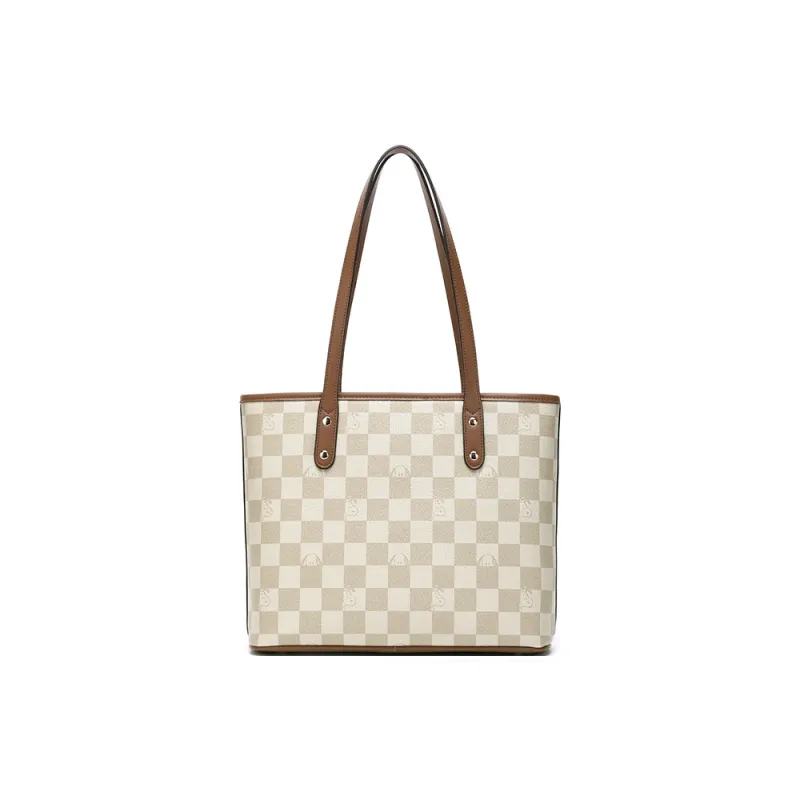 SNOOPY PU Shoulder Bag Women's Brown-4