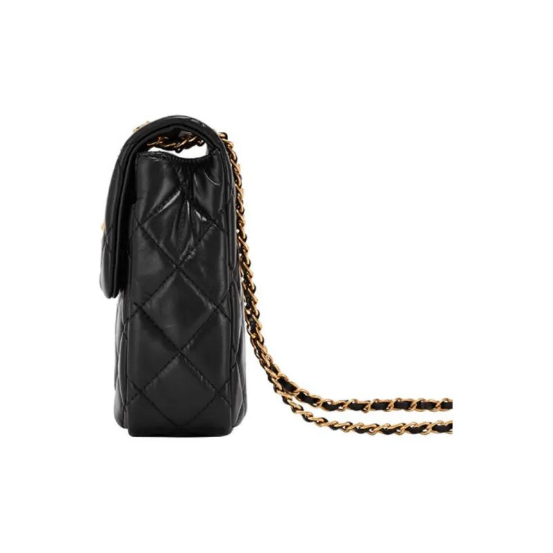 Hush Puppies Cow Leather Bonded Synthetic Leather Crossbody Bag Shoulder Bag Small Size Women's Black-2