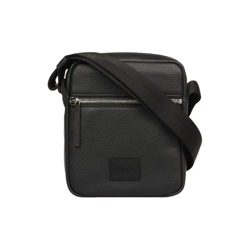 HUGO BOSS Artificial Leather Journalist Bag, Shoulder Bag, Crossbody Bag Men's Black-1