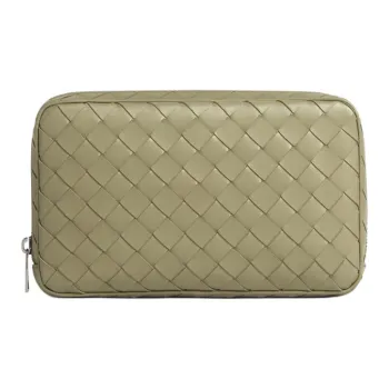 Bottega Veneta Calfskin Storage Bag Medium Size Women's Travertine