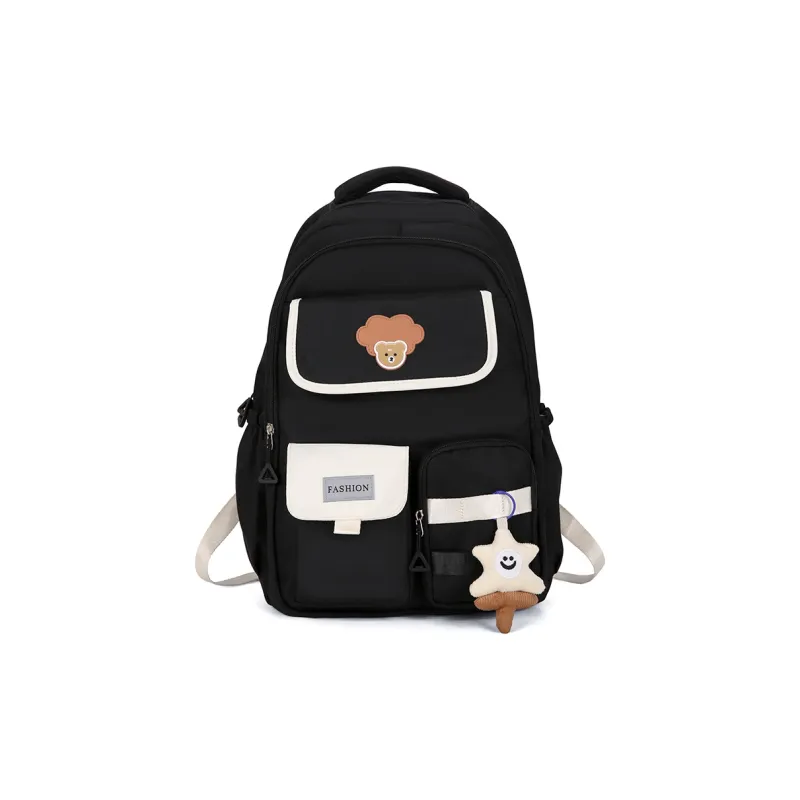 Single Warehouse Nylon Backpack Unisex Ecru/Black/Pink/Violet/Green-4