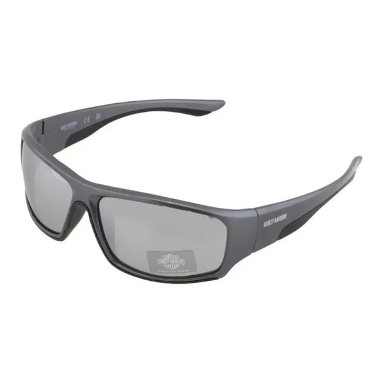 Harley Davidson Plastic Rectangular Sunglasses Men's Gray-3