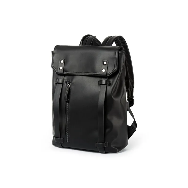 Yalu Microfiber Synthetic Leather Backpack Large Size Men's Black-2