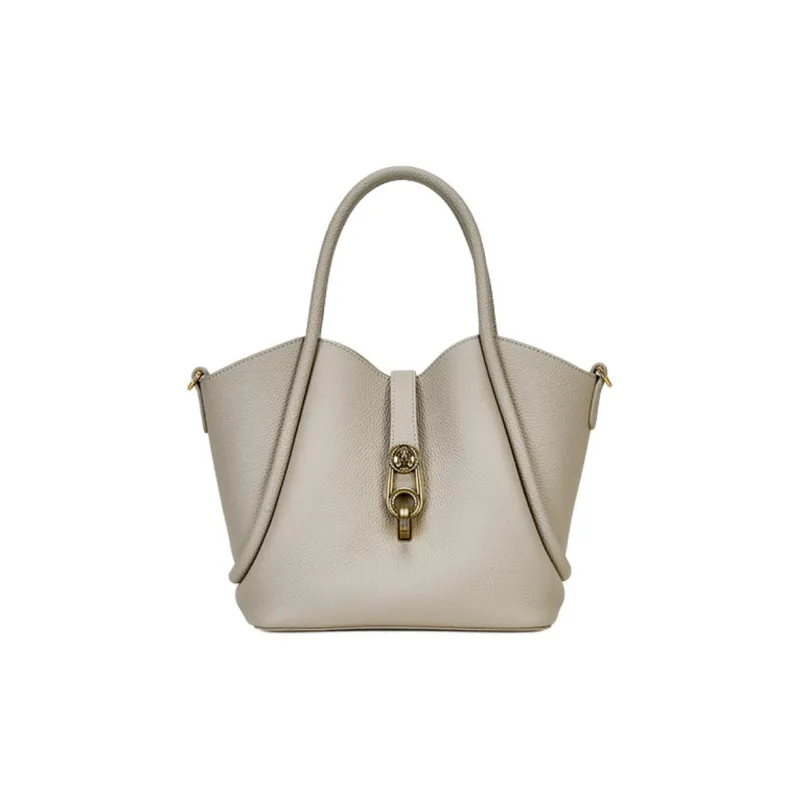 Hush Puppies Cow Leather Shoulder Bag Crossbody Bag Handbag Medium Size Women's Brown/Khaki/Light Green-6
