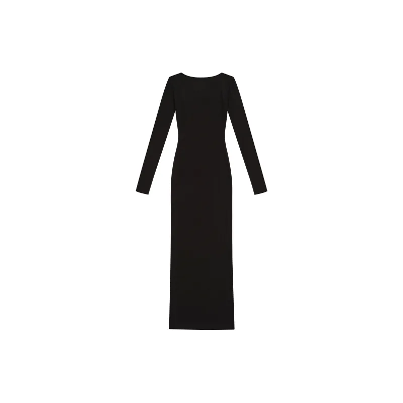 SMFK Long Sleeved Dresses Women's Wilderness Black-1