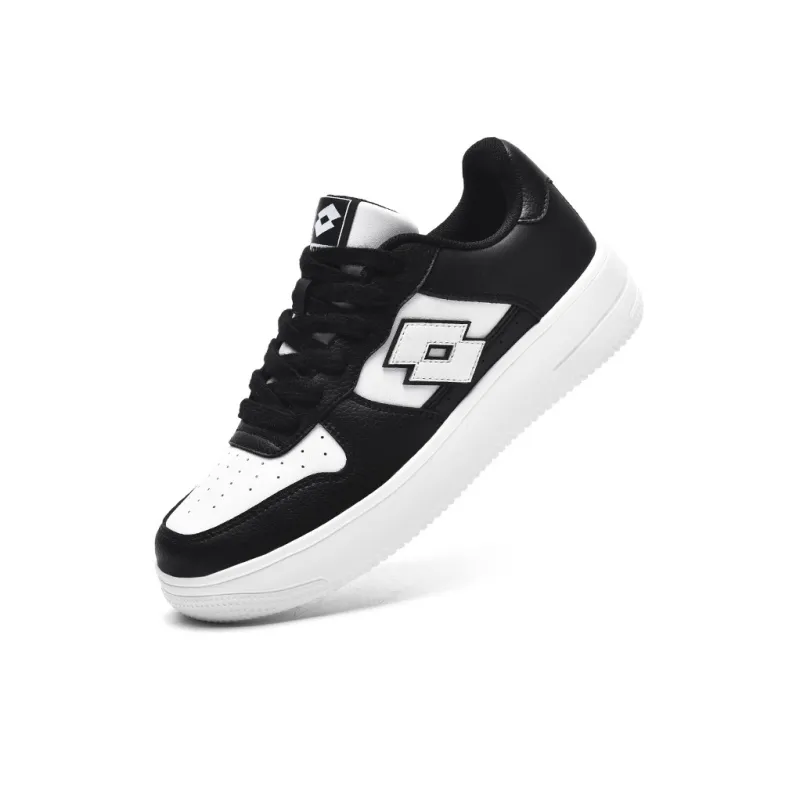 LOTTO Anti Slip Wear Resistant Low Top Skateboard Shoes Women's Black White-1
