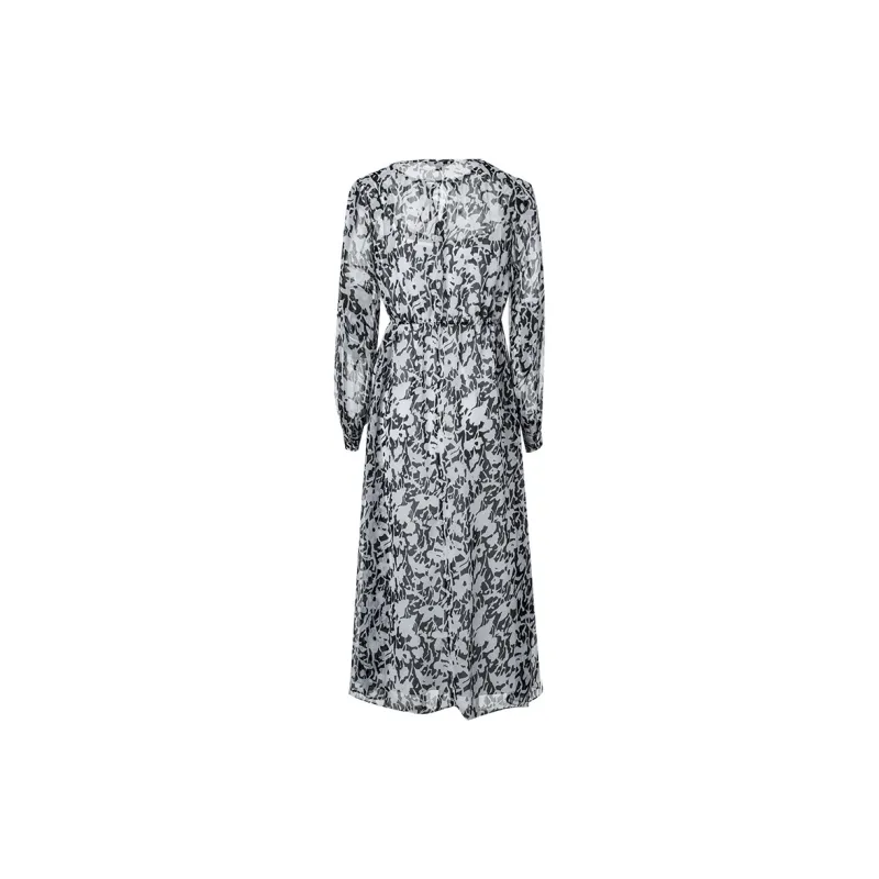 MeetMetro Long Sleeved Dresses Women's Print-1