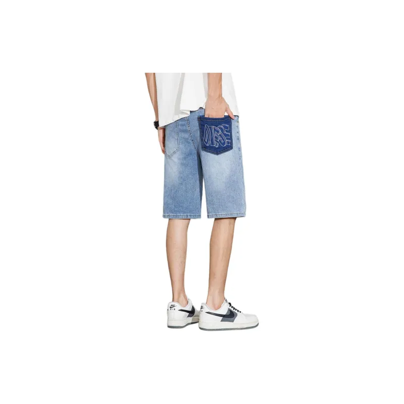Tonlion Denim Shorts Men's Light Blue-2