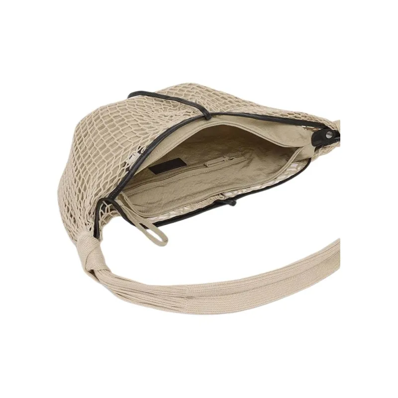 Lemaire Nylon Croissant Bag, Crossbody Bag, Shoulder Bag Large Size Women's Light Beige-4