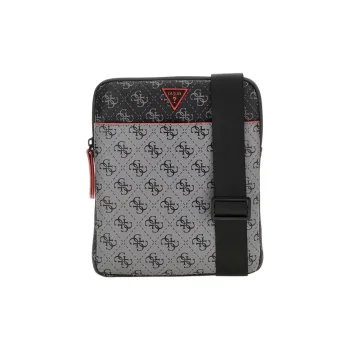 GUESS Polyurethane Crossbody Bag Shoulder Bag Regular Men's Gray & Multicolor
