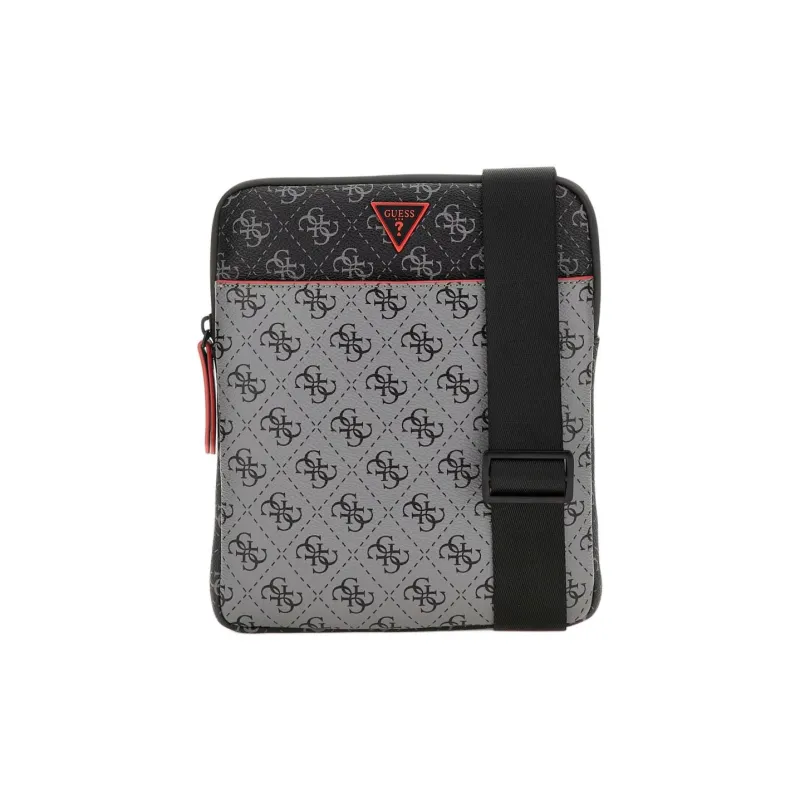 GUESS Polyurethane Crossbody Bag Shoulder Bag Regular Men's Gray & Multicolor-0
