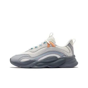 Erke Unchained Fall And Winter Edition Height Increasing Low-Top Casual Shoes Men's Microcrystalline White Slate Gray