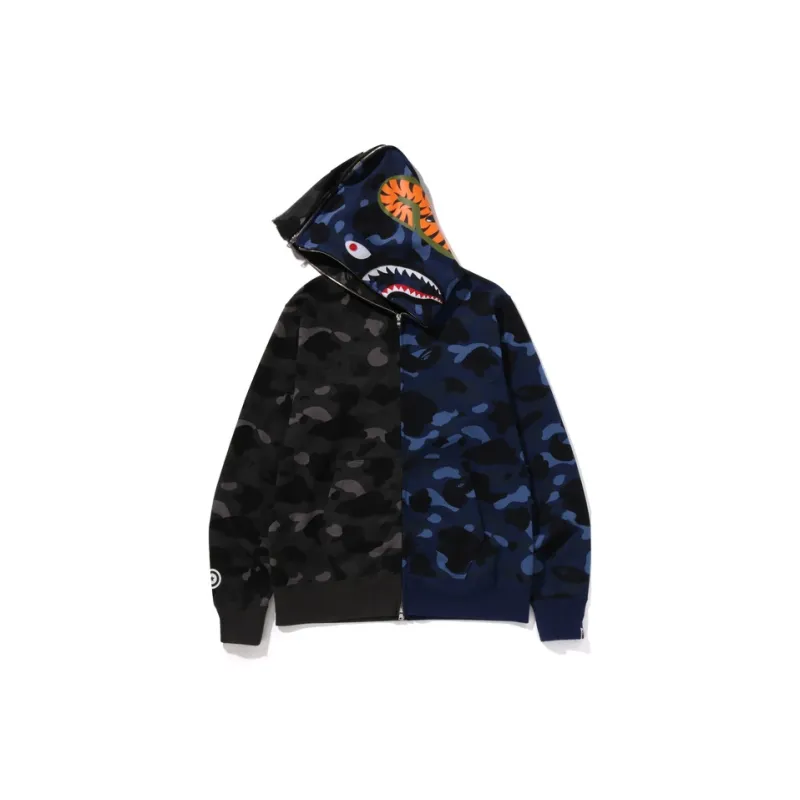 Bape Color Camo Separate Shark Full Zip Hoodie-1