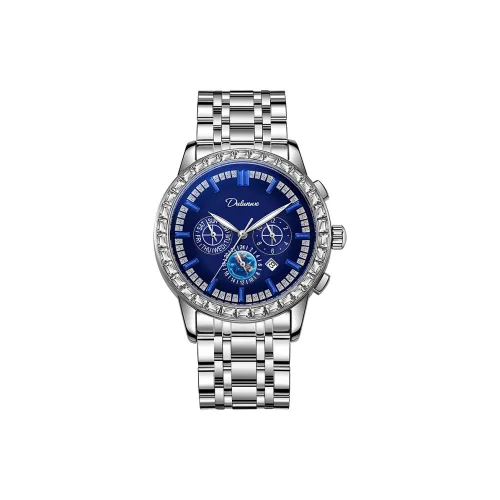 Dulunwe Automatic Mechanical Movement Steel Strap Watch Men's Watches Blue Dial