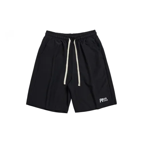 PICCA Casual Shorts Unisex Black [Ice Silk Style]