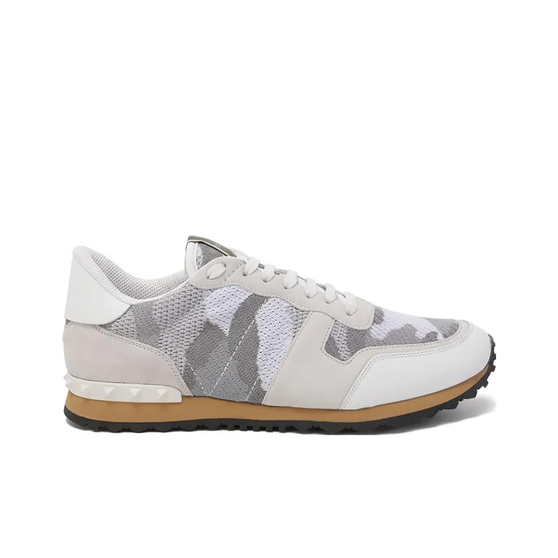 Valentino Garavani Rockrunner Camouflage Lace Up Sneakers-1