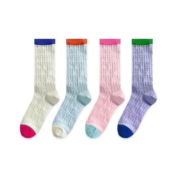 JIAZINI Mid-Calf Socks Women's 4 Pack