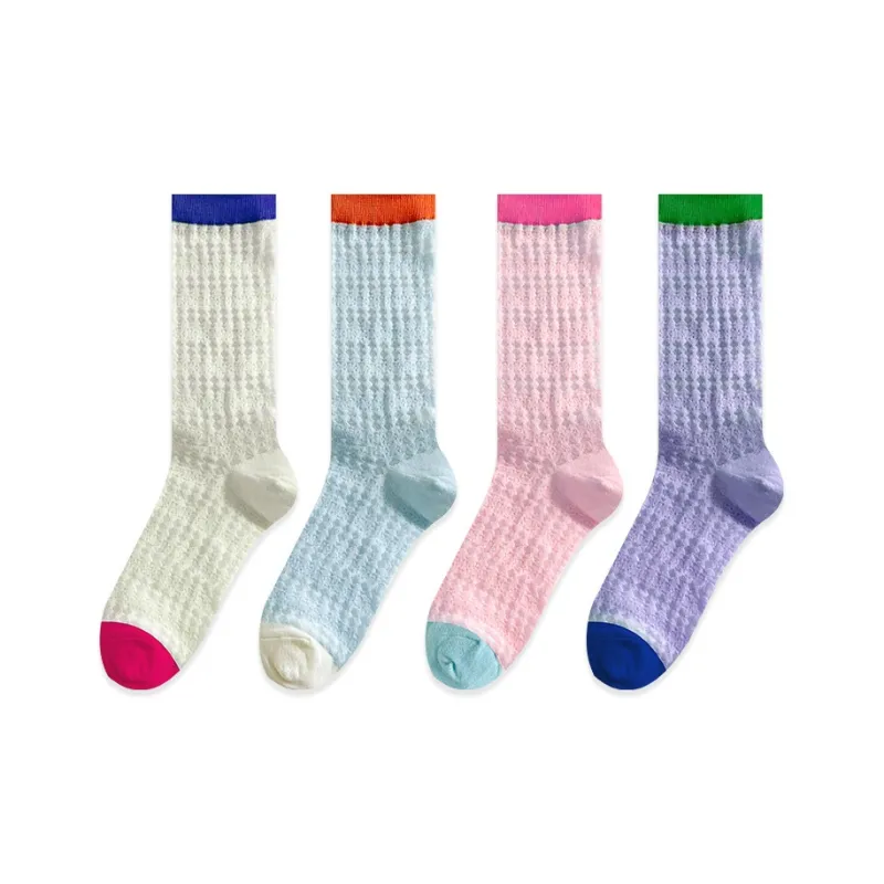 JIAZINI Mid Calf Socks Women's 4 Pack-0