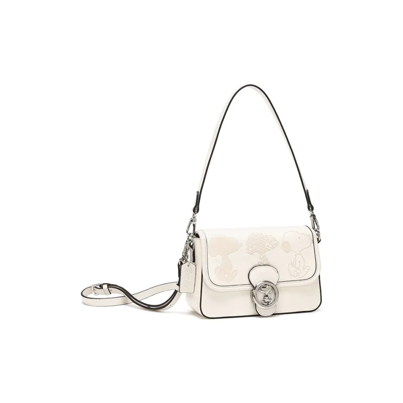 SNOOPY PU Shoulder Bag Crossbody Bag Regular Women's Ecru-2