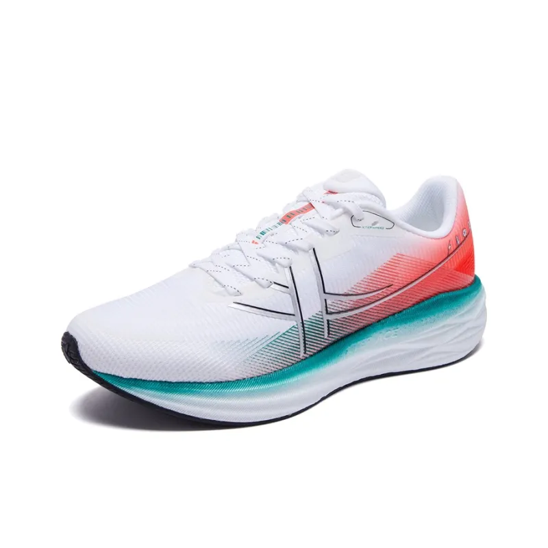 XTEP Speed 5.0 Anti-Slip And Wear-Resistant Breathable Low-Top Casual Running Shoes Men's White Red-1