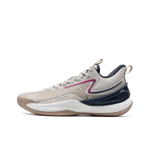 XTEP Shudder 2 Generations Anti Slip Wear Resistant Low Top Basketball Shoes Men's Gray Brown