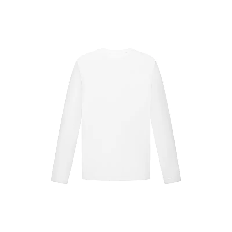 RARE Crew Neck Long Sleeved T Shirt Men's White-2