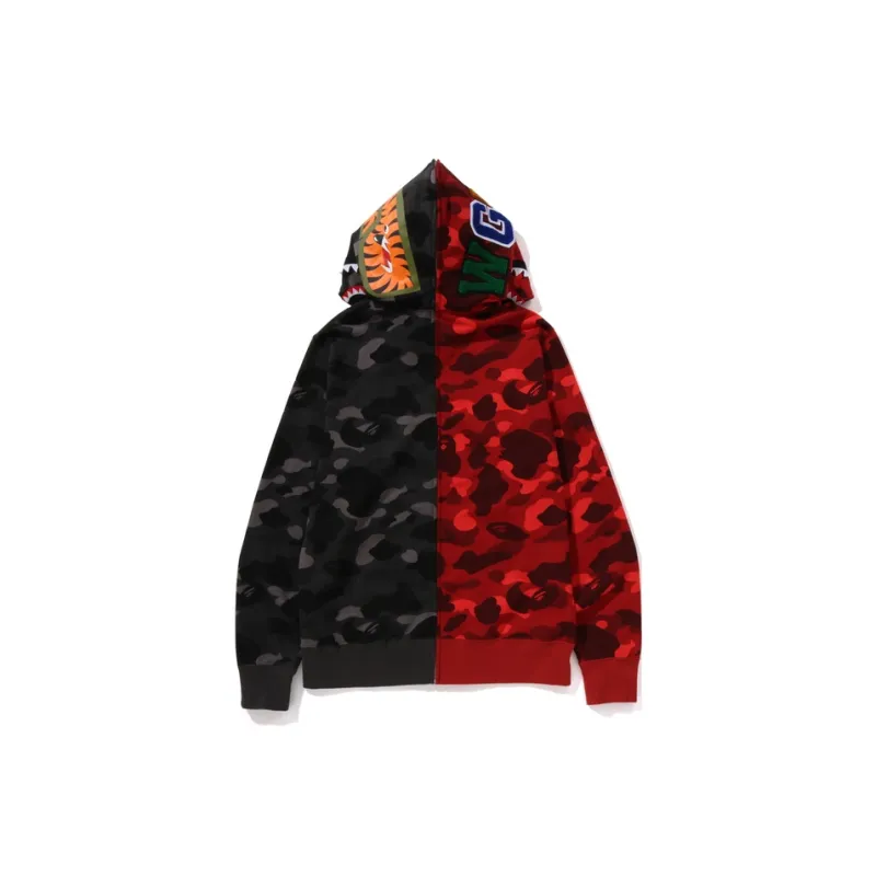 Bape Color Camo Separate Shark Full Zip Hoodie-8