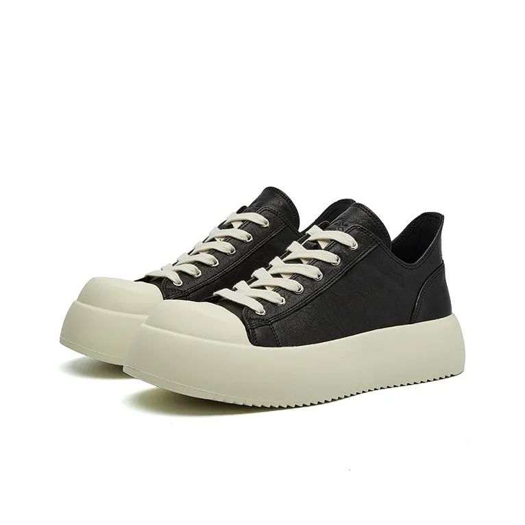 Oak Elephant Coverage Cushioning Low-Top Skateboard Shoes Men's Black-2