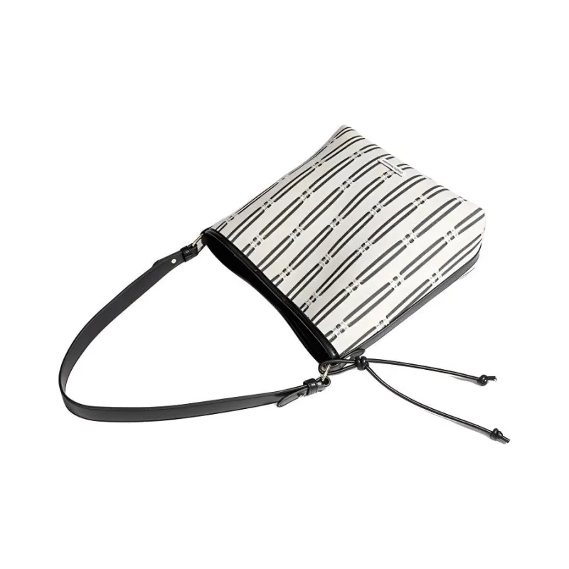 H YXIANG PU Tote Bag Shoulder Bag Regular Women's Black White-3
