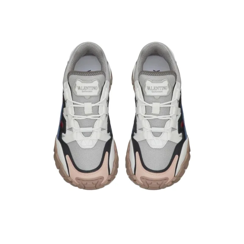 Valentino Climbers Anti-Slip Wear-Resistant Low-Top Casual Shoes Women's White Blue-3