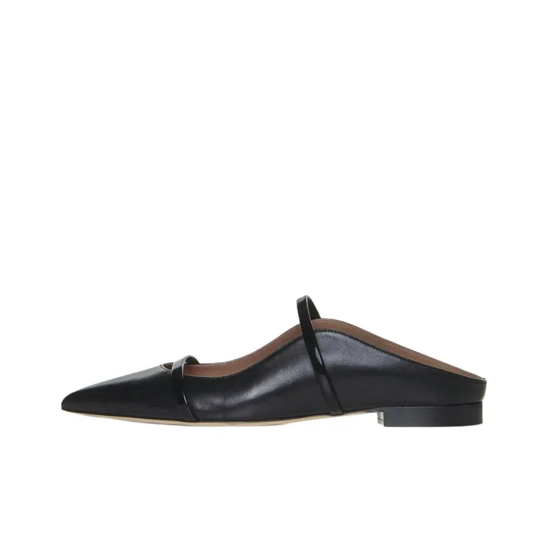 Malone Souliers Maureen Wrap-toe Slippers Women's Black-0