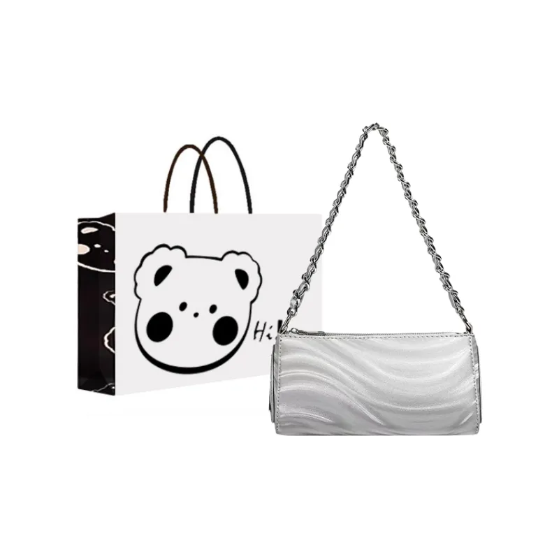 NX DOUGHNUT PU Shoulder Bag Regular Women's Silver-0
